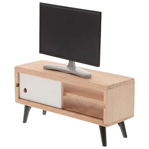FRCOLOR 1 Satz Miniatur Fernseher mit Tv Schrank Schwarz Tv Möbel Puppenhaus Zubehör für Realistische Einrichtung Hochwertige und Holzverarbeitung für DIY Miniaturprojekte FRCOLOR 1 Satz Miniatur Fernseher mit Tv Schrank Schwarz Tv Möbel Puppenhaus Zubehör für Realistische Einrichtung Hochwertige und Holzverarbeitung für DIY Miniaturprojekte von FRCOLOR