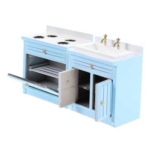 FRCOLOR 1 Satz Miniatur Waschtisch Set für Puppenhaus mit Miniatur Kochplatte aus Blau für Kreative Dekoration und DIY Projekte Mini Häusern FRCOLOR 1 Satz Miniatur Waschtisch Set für Puppenhaus mit Miniatur Kochplatte aus Blau für Kreative Dekoration und DIY Projekte Mini Häusern von FRCOLOR