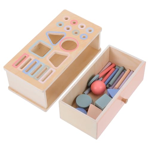 FRCOLOR 1 Satz Montessori Formen und Farbensortierbox aus Holz Lernspielzeug für Kleinkinder Jahre zur Entwicklung von Feinmotorik und Frühkindlicher Bildung von FRCOLOR