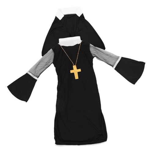 FRCOLOR 1 Satz Nonnenuniform Dienstmädchen Halloween für Wunder Kostüme Festival Maskerade -Outfits Nonnenkostüm Kostümfrauen Kostüm erwachsene Frauen Karneval verkleiden Tuch FRCOLOR 1 Satz Nonnenuniform Dienstmädchen Halloween für Wunder Kostüme Festival Maskerade -Outfits Nonnenkostüm Kostümfrauen Kostüm erwachsene Frauen Karneval verkleiden Tuch von FRCOLOR