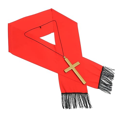 FRCOLOR 1 Satz Priesterkostüm Gestohlen Unisex Cosplay Duo Grimmig Granger Dekorationen Hobbit Kostüme Mit Kapuze Priester Kostüm Priester Hat Gestohlen Kreuzen Priesterschal Damen Plastik von FRCOLOR