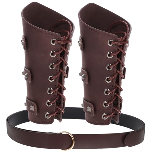 FRCOLOR 1 Satz Renaissance-Accessoires für Herren Bands Gürtel Mittelalterliche Taillenzubehör Herrenzubehör -Handgelenkschützer mittelalterliche Accessoires für Männer Leder FRCOLOR 1 Satz Renaissance-Accessoires für Herren Bands Gürtel Mittelalterliche Taillenzubehör Herrenzubehör -Handgelenkschützer mittelalterliche Accessoires für Männer Leder von FRCOLOR