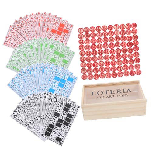 FRCOLOR 1 Satz Russisches Bingo Spielset Lustiges Schachspiel für Partys Tragbare Bingo Karten und Schachfiguren für Familienspiele und Kinderbildung von FRCOLOR