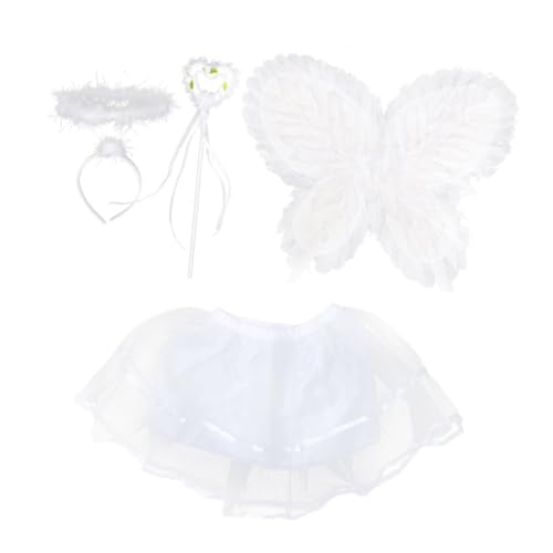 FRCOLOR 1 Satz Schmetterlingsflügel Stirnband Mädchen Kleiden Sich Kostümzubehör Für Mädchen Performance-kleid Kleiderset Für Mädchen Feenkostüme Feenkleid Weiß Feder FRCOLOR 1 Satz Schmetterlingsflügel Stirnband Mädchen Kleiden Sich Kostümzubehör Für Mädchen Performance-kleid Kleiderset Für Mädchen Feenkostüme Feenkleid Weiß Feder von FRCOLOR