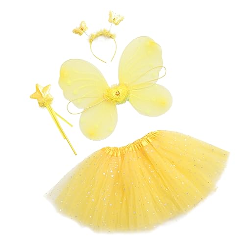 FRCOLOR 1 Satz Schmetterlingsflügel eingestellt Feenkostüme Feenkostümrock Mädchen kleiden Fee Feenkostüm für Mädchen LED -Rock des Mädchens Cosplay -Kostüm Ballettrock Strümpfe Gelb FRCOLOR 1 Satz Schmetterlingsflügel eingestellt Feenkostüme Feenkostümrock Mädchen kleiden Fee Feenkostüm für Mädchen LED -Rock des Mädchens Cosplay -Kostüm Ballettrock Strümpfe Gelb von FRCOLOR