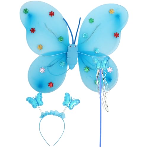 FRCOLOR 1 Satz Schmetterlingsflügel für Leuchtende mit Stirnband Zauberstab für Karneval Halloween Kostümpartys Leicht Einfach FRCOLOR 1 Satz Schmetterlingsflügel für Leuchtende mit Stirnband Zauberstab für Karneval Halloween Kostümpartys Leicht Einfach von FRCOLOR