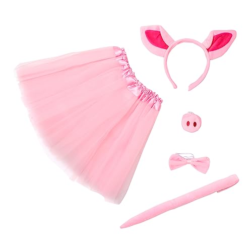 FRCOLOR 1 Satz Schwein Kostüm Set mit Tutu Rock Schweineohren Nase Fliege Zubehör für Karneval Cosplay Partys Bühnenaufführungen Langlebig Hautfreundlich FRCOLOR 1 Satz Schwein Kostüm Set mit Tutu Rock Schweineohren Nase Fliege Zubehör für Karneval Cosplay Partys Bühnenaufführungen Langlebig Hautfreundlich von FRCOLOR