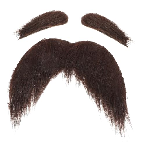 FRCOLOR 1 Satz Selbstklebendes Bart und Augenbrauen für Kostüme Lustige Kostümzubehör für Halloween Karneval und Partys Einfach Anzubringen Komfortabel und Vielseitig für Kreative Looks von FRCOLOR