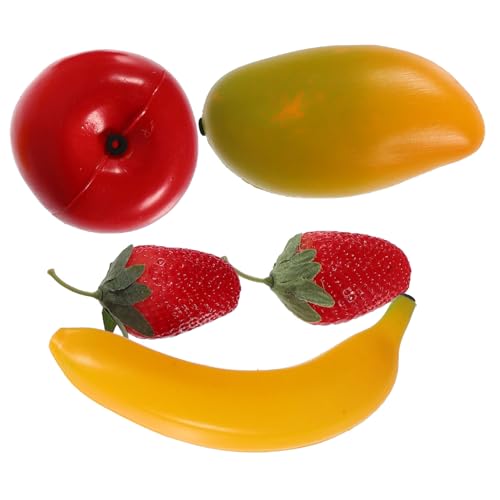 FRCOLOR 1 Satz Simulierte Früchte Maracas Teiliges für Frühe Musikalische Bildung Apfel Banane Mango und Erdbeeren für Fördert Rhythmus und Musikinteresse von FRCOLOR
