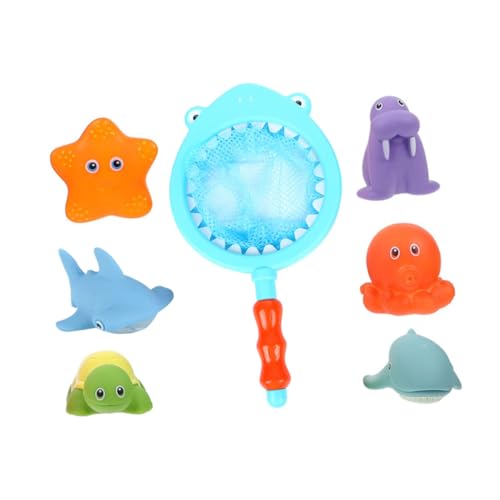 FRCOLOR 1 Satz Spritzendes Wasserspielzeug für Tierchen und Netz für Badewanne Fördert Kreativität und Motorische Fähigkeiten Perfektes Badespielzeug für Kleinkinder von FRCOLOR