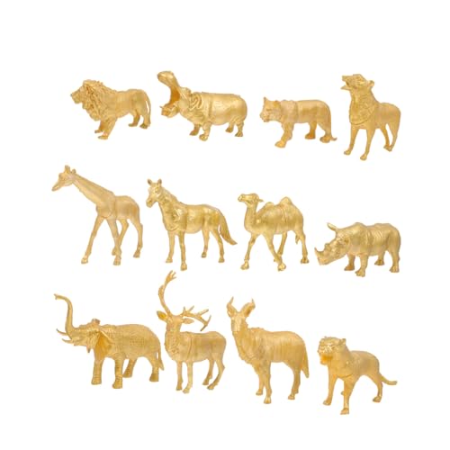 FRCOLOR 1 Satz Teiliges Goldene Waldtiere Figuren Imitationstier Modelle für Dekoration für Zuhause Büro und Partys Sicheres Material Handwerkskunst von FRCOLOR