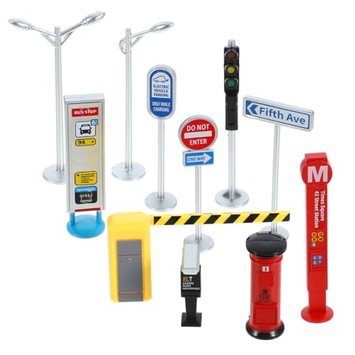 FRCOLOR 1 Satz Verkehrszeichen Spielset für Realistische Verkehrsschilder für Frühe Verkehrserziehung für Sandkastenspiele und Themenpartys FRCOLOR 1 Satz Verkehrszeichen Spielset für Realistische Verkehrsschilder für Frühe Verkehrserziehung für Sandkastenspiele und Themenpartys von FRCOLOR