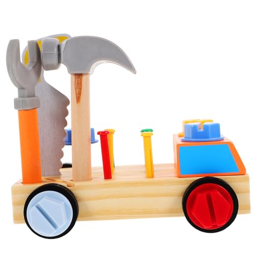 FRCOLOR 1 Satz Werkzeugkasten für Schraubendreher Auto aus Holz Frühkindliches Lernspielzeug für Kreatives Zusammenbauen und Problemlösung für Jungen und Mädchen FRCOLOR 1 Satz Werkzeugkasten für Schraubendreher Auto aus Holz Frühkindliches Lernspielzeug für Kreatives Zusammenbauen und Problemlösung für Jungen und Mädchen von FRCOLOR