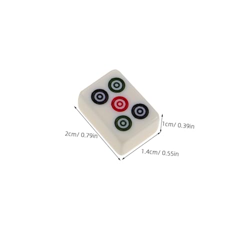 FRCOLOR 1 Schachtel Mini Mahjong Set Tragbar Kompaktes Reisespiel Handgerollte Mahjong Steine Für Camping Dormitory Kleine Räume Familienspiele Robust Und Langlebig von FRCOLOR
