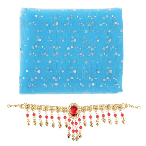 FRCOLOR 1 Set Bauchtänzerin-kopftuch-haarreif: Indisches Tanz-stirnband Mit Glitzerpunkten – Performance-kopfschmuck Für Frauen, Karnevals-accessoires FRCOLOR 1 Set Bauchtänzerin-kopftuch-haarreif: Indisches Tanz-stirnband Mit Glitzerpunkten – Performance-kopfschmuck Für Frauen, Karnevals-accessoires von FRCOLOR