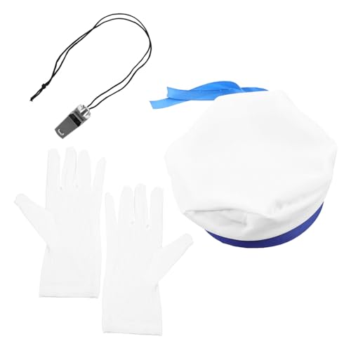 FRCOLOR 1 Set Matrosenhut Set Zeitungsjungenmütze Piraten Kinderkostüm Kappen Hat Cosplay Partyzubehör Matrosen Cosplay Zubehör Marinepfeife Cosplay Requisiten Marine Cosplay FRCOLOR 1 Set Matrosenhut Set Zeitungsjungenmütze Piraten Kinderkostüm Kappen Hat Cosplay Partyzubehör Matrosen Cosplay Zubehör Marinepfeife Cosplay Requisiten Marine Cosplay von FRCOLOR