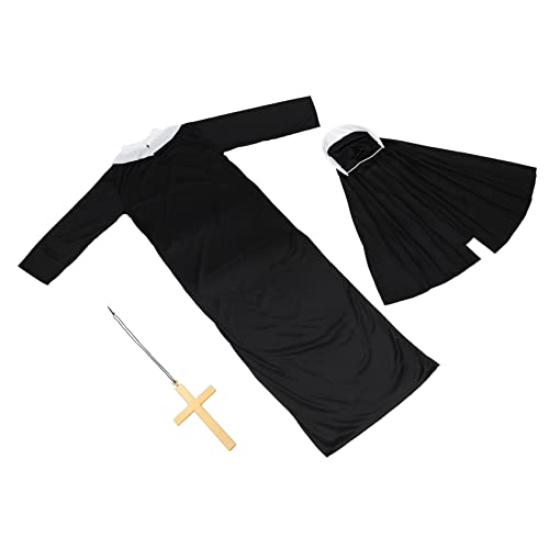FRCOLOR 1 Set Priesterkostüm Für Erwachsene Kostüme Halloween Cosplay Kleidung Robe DIY Umhang Und Priester Halloween Kleidung Kleid Für Frauen Kreative Priesterkleidung Männer von FRCOLOR