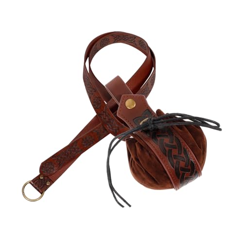 FRCOLOR 1 Set Renaissance Kostüm Aus Pelz Mittelalter Tasche Schnallenbeutel Cosplay Zubehör Cosplay Kostüm Mittelalter Gürteltasche Mittelalter Schulranzen von FRCOLOR