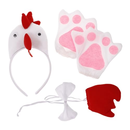 FRCOLOR 1 Set Tierkopfbedeckung Hühner Outfit Tierkostüm Hühner Stirnband Hühnerkostüm Zubehör Hühner Verkleidung Hühnerkostüm Hühnerkostüm Erwachsenen Stoff von FRCOLOR