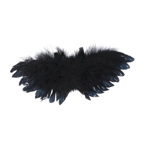 FRCOLOR 1 Stück DIY Engel Flügel Ornament für Kostüme Schwarze Angel Wings Deko für Partys und Puppen für Hochzeiten und Kreative Bastelprojekte von FRCOLOR