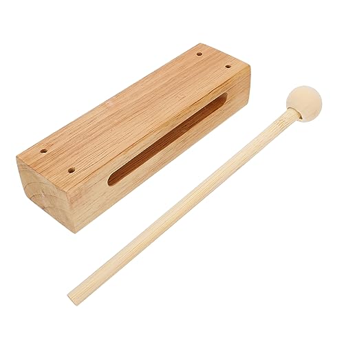 FRCOLOR 1 Stück Holz Musik Rhythmusblock Musikinstrument für Pädagogisches Musikalisches Instrument Holzfarbe von FRCOLOR