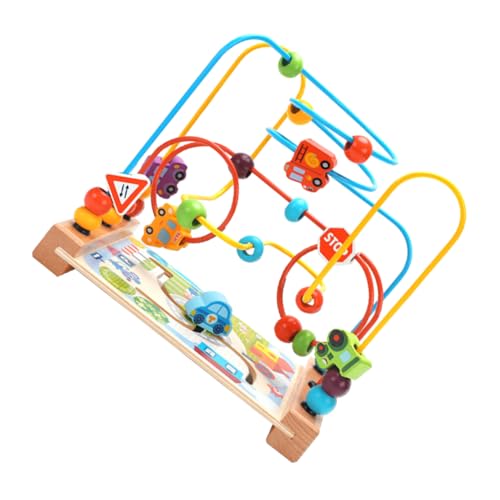 FRCOLOR 1 Stück Holzspielzeug für Lustiges Bead Maze Lernspielzeug Farben und Formen Pädagogisches für Jungen und Mädchen Stabiles Design und Ansprechende Muster von FRCOLOR