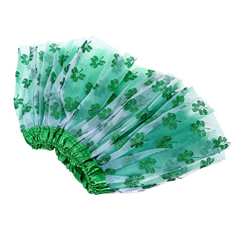 FRCOLOR 1 Stück Klee Netz kleid kleider kinderkleid Irish festival costume for children Child's dress -Tutu-Kleid Rock st. Patricks-Day-Kostüm Kinderkostüm Kleid Stoff Green von FRCOLOR