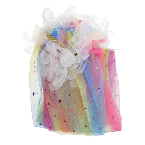 FRCOLOR 1 Stück Mädchen Umhang mit Glänzenden Sternen und Mond Pailletten Leicht Tragbar für Halloween Weihnachten Cosplay und Andere Festlichkeiten FRCOLOR 1 Stück Mädchen Umhang mit Glänzenden Sternen und Mond Pailletten Leicht Tragbar für Halloween Weihnachten Cosplay und Andere Festlichkeiten von FRCOLOR