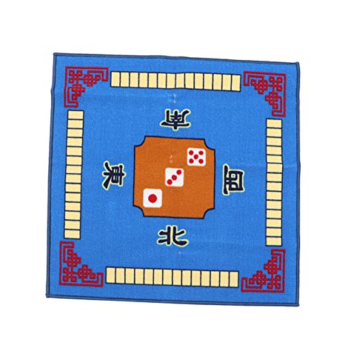 FRCOLOR 1 Stück Mahjong Tischdecke rutschfeste Mahjong Matte für Poker und Domino Spiele Strapazierfähiges mit Latexunterseite für Heimdekoration und Spieltische Blau von FRCOLOR