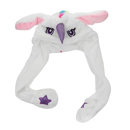 FRCOLOR 1 Stück Ohr plüsch hut Dekorative Kopfbedeckung Lustige Tiermütze Niedliche Tierohrenmütze Plüschmütze Outfit für Mädchen Party kuscheltier leichte Haarstütze Plüschbekleidung Weiß von FRCOLOR