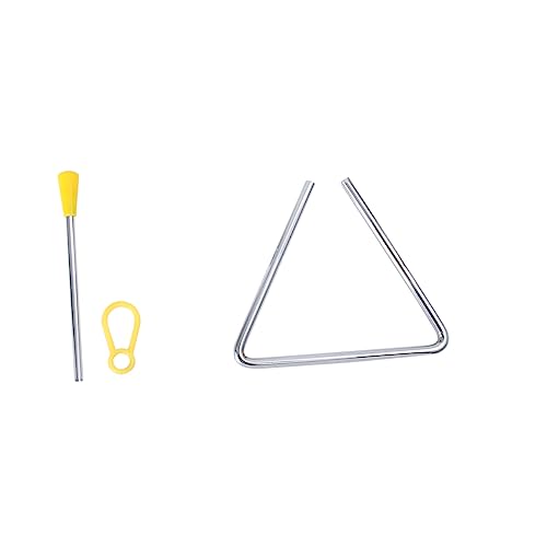 FRCOLOR 1 Stück Triangel Musikinstrument für Schlaginstrument zur Musikalischen Früherziehung Sicheres Percussion Instrument für Kindergarten und Zuhause Fördert Hand Augen Koordination von FRCOLOR