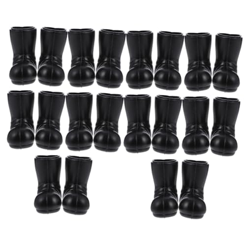 FRCOLOR 10 Paare Mini Weihnachtsstiefel Dekorative Miniatur Stiefel Kunststoff Modell Puppenhaus Zubehör Weihnachtsdeko Figuren für DIY Tischdeko von FRCOLOR