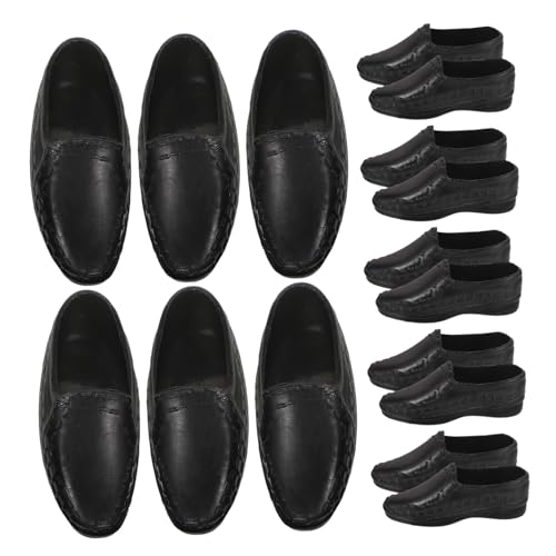 FRCOLOR 10 Paare Miniatur Puppenschuhe Dekorative Kleine Schuhe aus Strapazierfähigem Material Glatte Kanten Vielseitig für Puppen Minihäuser DIY Kostüm als Puppenaccessoire von FRCOLOR