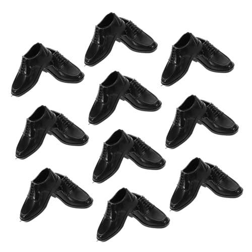 FRCOLOR 10 Paare Miniaturschuhe für Puppen Kunststoff Schuhe Maßstab für Große Männliche Puppen Vielfältige Dekorationen und Zubehör für Puppenhäuser von FRCOLOR