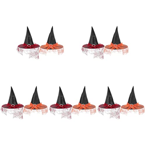 FRCOLOR 10 Stk Zauberer Hexenhut Halloween- -cosplay Spitz Halloween-cosplay-hut Schwarzes Akzentdekor Hexenhut Mit Schleier Dekorativer Partyhut Kind Zubehör Einzigartig Oxford-stoff FRCOLOR 10 Stk Zauberer Hexenhut Halloween- -cosplay Spitz Halloween-cosplay-hut Schwarzes Akzentdekor Hexenhut Mit Schleier Dekorativer Partyhut Kind Zubehör Einzigartig Oxford-stoff von FRCOLOR