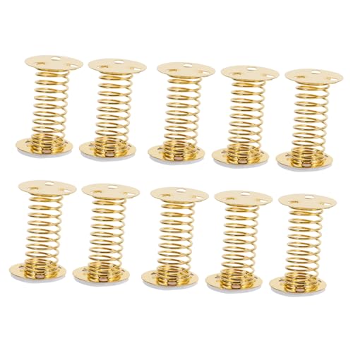 FRCOLOR 10 Stück Goldene Federbasen für Auto Armaturenbrett DIY Springfedern für Wackelkopf Puppen Selbstklebend Geeignet als Federsockel für Handgefertigte Schneeflocken Perlenschleim von FRCOLOR