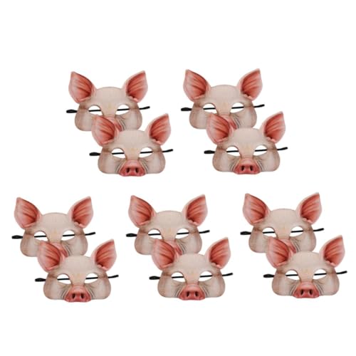 FRCOLOR 10 Stück Halbes Gesicht Tiermaske Schwein für Party Halloween Karneval Maskenball Cosplay Leichte Detailreiche Kostümmaske für Damen und Herren FRCOLOR 10 Stück Halbes Gesicht Tiermaske Schwein für Party Halloween Karneval Maskenball Cosplay Leichte Detailreiche Kostümmaske für Damen und Herren von FRCOLOR