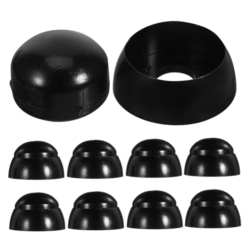 FRCOLOR 10 Stück Kinderspielplatzschutzschutz Schraubenmutterabdeckungen Plastikschraubenkappen Mutterabdeckungen aus Kunststoff Mutterschutzabdeckungen Mutter deckt Kappen ab Schwarz von FRCOLOR