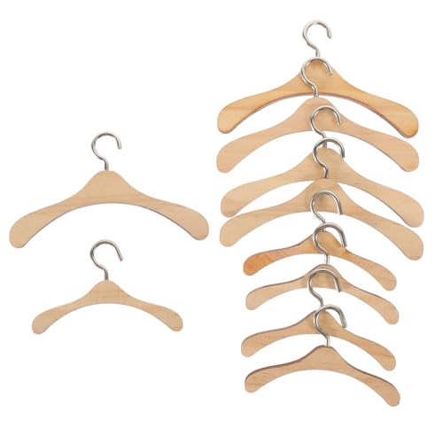 FRCOLOR 10 Stück Mini Puppen Kleiderbügel aus Holz Puppenhaus Zubehör für Ordentliches Ankleiden von Puppenbekleidung für Verschiedene Puppenarten FRCOLOR 10 Stück Mini Puppen Kleiderbügel aus Holz Puppenhaus Zubehör für Ordentliches Ankleiden von Puppenbekleidung für Verschiedene Puppenarten von FRCOLOR