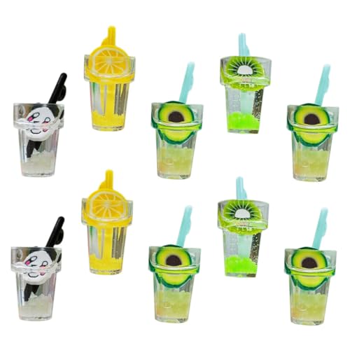 FRCOLOR 10 Stück Miniatur Getränke Modelle für Puppenhaus Teiliges aus Farbigen Fake Drinks Dekoration für Küchen und Esszimmer Szenen von FRCOLOR