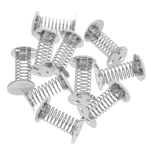 FRCOLOR 10 Stück Spiralfeder Basis Metall Federsockel Selbstklebend Wackelfigur Federsockel DIY Puppenkopf Bastelset Silber für Wackelkopf Tischdekoration von FRCOLOR