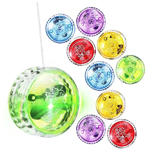 FRCOLOR 10 Stück Teiliges Bunte Kunststoff Yo Yo Bälle Kleine Spielerische Hand und Handgelenk Trainingsspielzeuge für Koordination und Reaktionsfähigkeit von FRCOLOR
