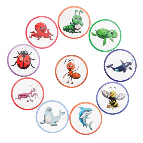 FRCOLOR 10 Stück Teiliges Farbwechselnde Cartoon Töpfchentraining Aufkleber mit Tiermotiven für Jungen und Mädchen Interaktive Toilettentrainingssticker Sicher und Tragbar für Zuhause und von FRCOLOR