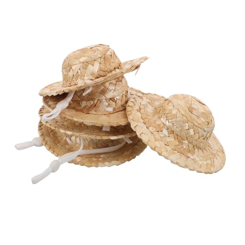 FRCOLOR 10 Stück Teiliges Handgewebte Mini Strohhüte mit Kinnriemen Wetterfeste Puppenhaus Hüte aus Bambus für DIY Basteln Miniatur Sombreros für Puppendekoration FRCOLOR 10 Stück Teiliges Handgewebte Mini Strohhüte mit Kinnriemen Wetterfeste Puppenhaus Hüte aus Bambus für DIY Basteln Miniatur Sombreros für Puppendekoration von FRCOLOR