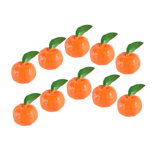 FRCOLOR 10 Stück Teiliges Künstliche Orangen Deko Obst Modell aus Robustem PVC Lebensechte Miniatur Früchte für Tischdekoration Sammelobjekt und Realistische Attrappe von FRCOLOR