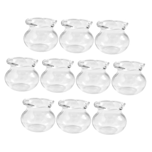 FRCOLOR 10 Stück Teiliges Mini Aquarium Transparente Glasfischgläser Realistische Miniatur Fischbecken für Puppenhaus Leichte Micro Szene DIY Landschaftsaccessoires Platzsparend und FRCOLOR 10 Stück Teiliges Mini Aquarium Transparente Glasfischgläser Realistische Miniatur Fischbecken für Puppenhaus Leichte Micro Szene DIY Landschaftsaccessoires Platzsparend und von FRCOLOR