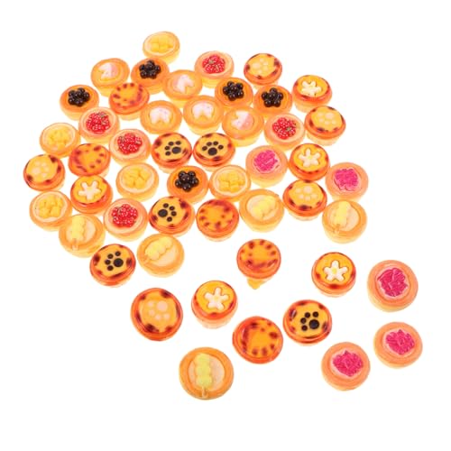 FRCOLOR 10 Stück Teiliges Mini Eierkuchen aus Robustem Harz Realistische Miniatur Dessertmodelle für Puppenhaus Küchendekor für DIY Mikrolandschaften und Kreative Spielküchen Accessoires von FRCOLOR