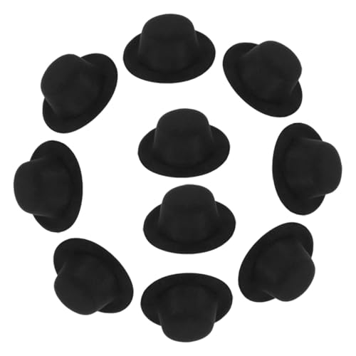 FRCOLOR 10 Stück Teiliges Mini Filzhüte Schwarz Verschleißfeste Puppenzubehör Leichte DIY Bastelhüte für Schneemann Clown und Puppen Dekoration Kreative Handwerksmaterialien FRCOLOR 10 Stück Teiliges Mini Filzhüte Schwarz Verschleißfeste Puppenzubehör Leichte DIY Bastelhüte für Schneemann Clown und Puppen Dekoration Kreative Handwerksmaterialien von FRCOLOR