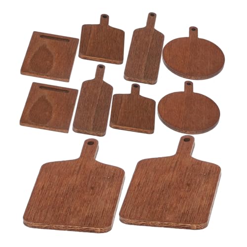 FRCOLOR 10 Stück Teiliges Mini Schneidebrett aus Robustem Material Realistische Puppenhaus Küche Deko Pädagogisches für Fördert Kreativität und Motorik Platzsparend Handlich von FRCOLOR