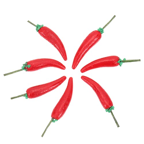 FRCOLOR 10 Stück Teiliges Mini Simulations Chili aus Resin Realistische Miniatur Gemüse Dekoration für Puppenhäuser Detailgetreues Küchenzubehör Langlebig und Lebensecht Tisch und FRCOLOR 10 Stück Teiliges Mini Simulations Chili aus Resin Realistische Miniatur Gemüse Dekoration für Puppenhäuser Detailgetreues Küchenzubehör Langlebig und Lebensecht Tisch und von FRCOLOR